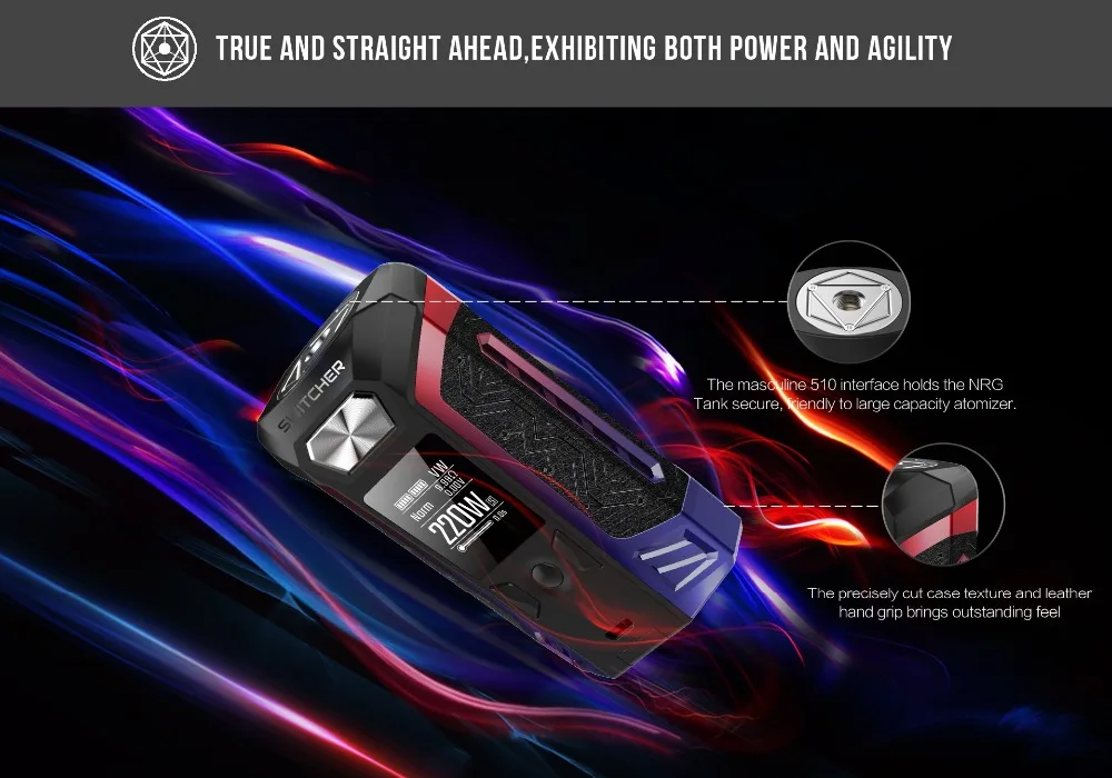 Original Vaporesso Switcher TC Box Mod 220W Electronic Cigarette Vape Box Mod for NRG Tank Atomizer (5)