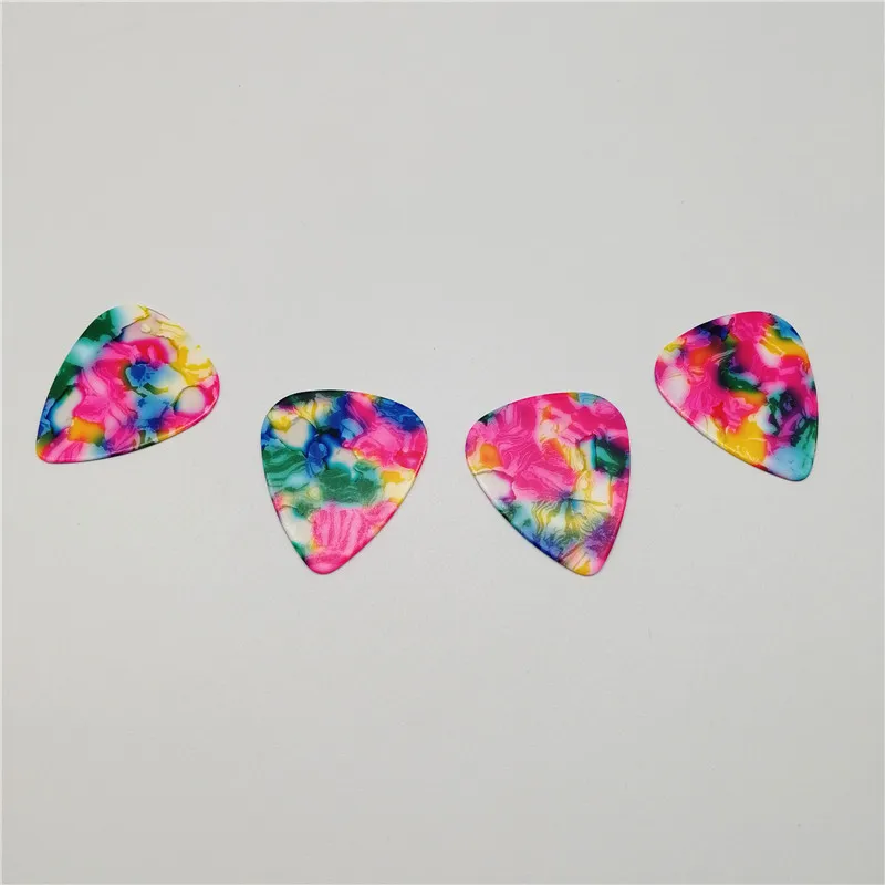 Mosaic Tie Dye Guitar Picks, Fruity Color Celluloid Plectrum,No , , Worldwide, 0.46mm, 0.71mm, 0.96mm 100pcs