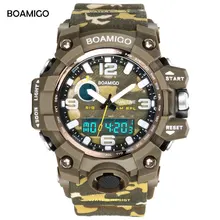 BOAMIGO Camouflage Military Digital watch Men s G Style Fashion Sports Shock Army Watch LED font