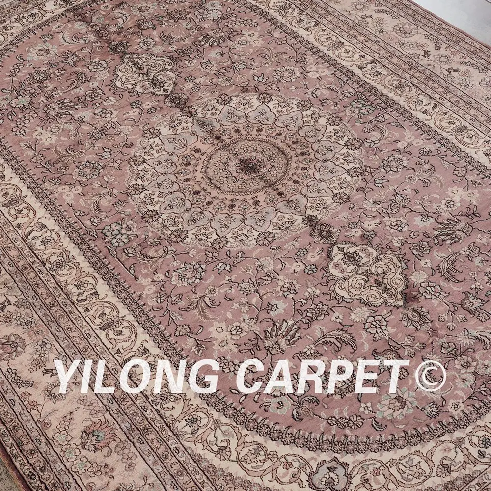 Yilong 6 X9 Antique Turkish Silk Carpet Medallion Pink Hand Yilong 6 X9 Antique Turkish Silk Carpet Medallion Pink Hand Knotted Oriental Rug Zw038m6x9 In From Home Garden On Aliexpress Alibaba