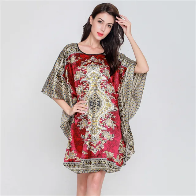 Plus Size Black Women’s Summer Lounge Robe Lady New Sexy Home Dress Rayon Nightgown Large Loose Sleepwear Bathrobe Gown S002-B