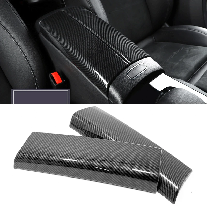 

2019-2020 For Mercedes-Benz A-Class W177 Car Interior Accessories Armrest Console Cover Strip Decor ABS 2PCS