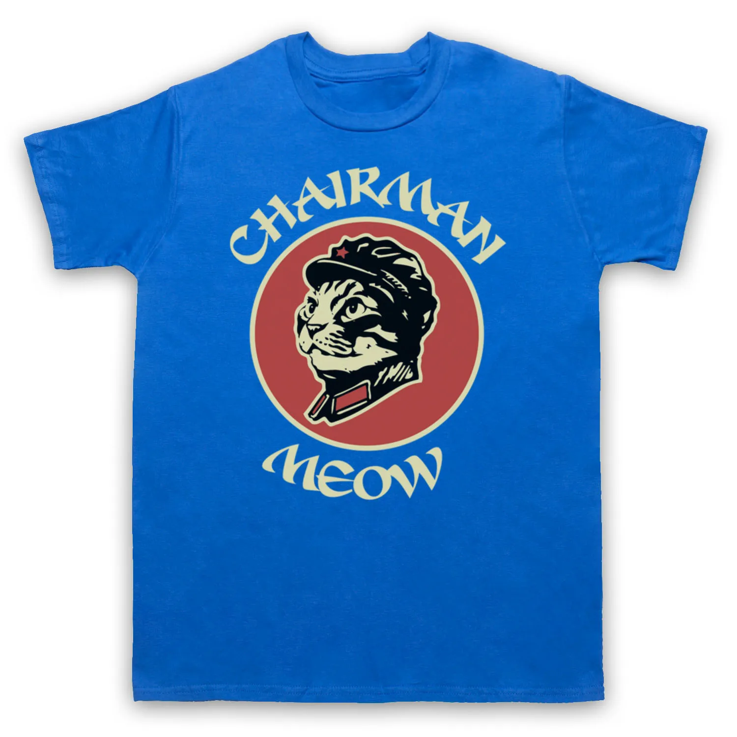 Мужская футболка с принтом CHAIRMAN MEOW CAT забавная комедийная пародийная MAO JOKE PUN хит