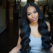 Middle Part Long Body Wave Wig Virgin Hair Brazilian 8A Grade Row Human Hair Affordable Lace Frontal Cap Glueless Thick Wavy Cap