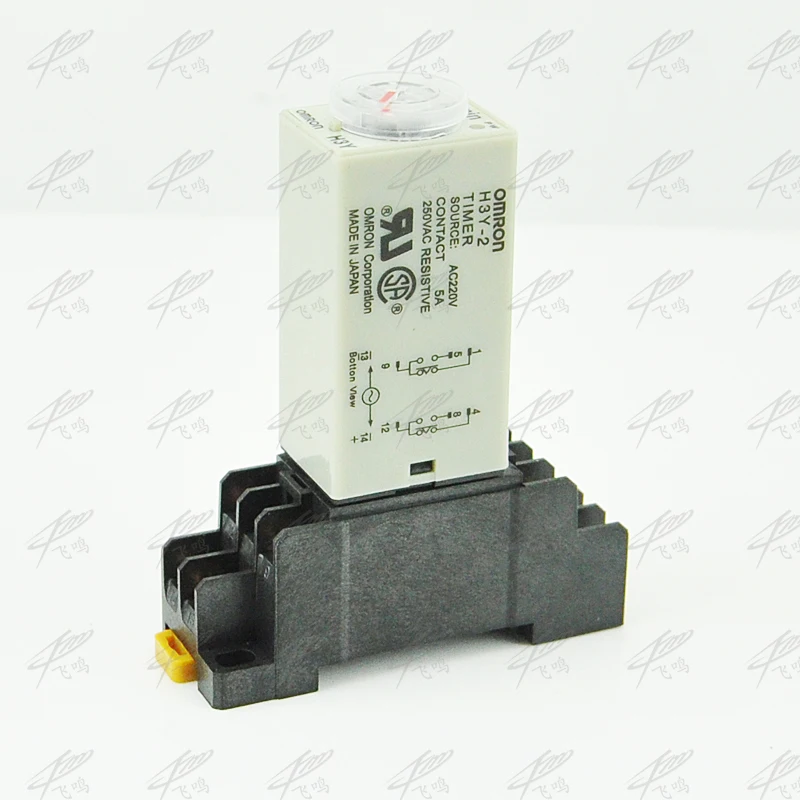 

H3Y-4 AC 220V On-delay 4PDT time relay with socket H3Y series timer with base 30s 60s 30min 60min