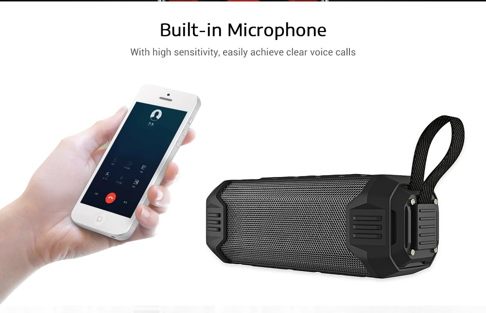 NewRixing NR-1000 наружная TWS Беспроводная Bluetooth объемная музыкальная стерео Колонка Сабвуфер Звук 4000 мАч cassa musica portport