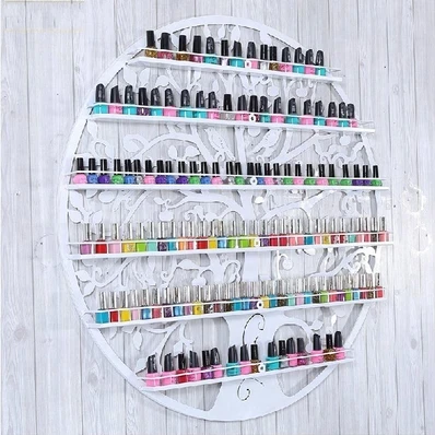 Perfume nail polish display rack / circular wall nail shop racks / cosmetic display racks