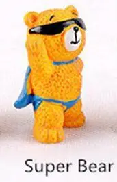 24 стиля животное панда кошка миниатюрный кукольный домик Сад домашний мини бонсай украшение миниатюрное ремесло орнамент микро DIY торт Декор - Цвет: Super Bear