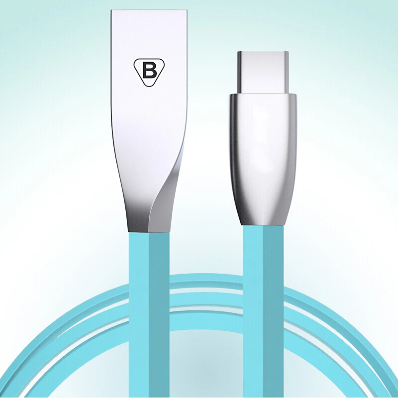Biaze 1.2 M 2.4A USB نوع C كابل ل USB-C الهاتف المحمول سريع شحن شاحن يو اس بي كابل علامة هواوي P20 سامسونج غالاكسي S9 s8 زائد