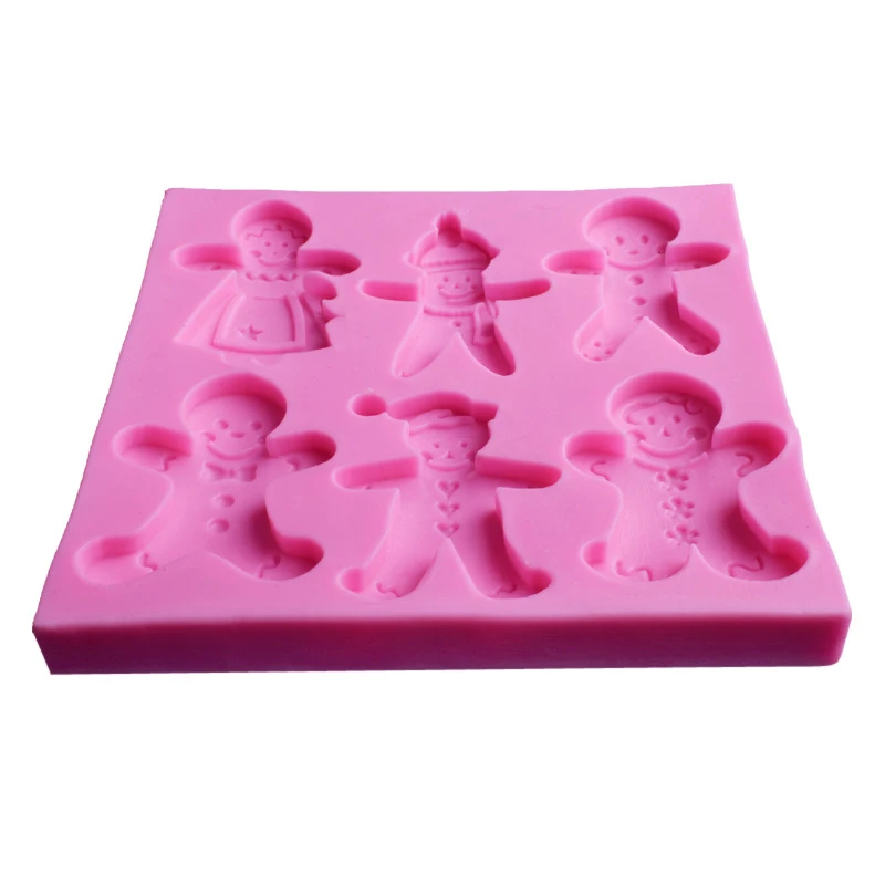 Новый Sugarcraft Рождественская силиконовая форма Снеговик рождественские пряники