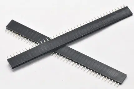 10PCS Pitch 2.54mm 40 Pin Stright Female Single Row Pin Header Strip PCB Connector 10 pair 40 pin 2 54mm male female sil socket row strip pcb connector