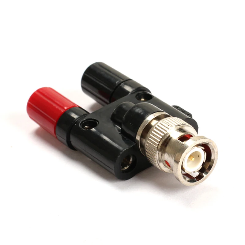 BNC Male to Dual Binding Posts Banana Connector Plug Test Adapterin