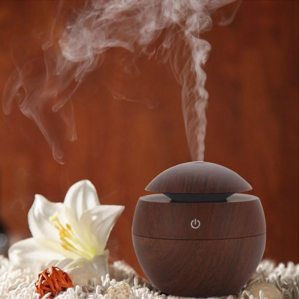 

130ml Air Humidifier Essential Oil Diffuser Ultrasonic Cool Mist Humidifier LED Night Light for Office Home Bedroom Living Room