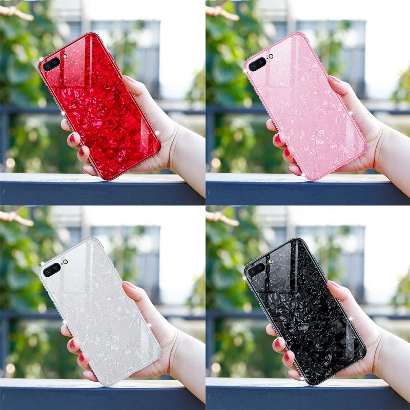 Роскошный великолепный чехол из жесткого фея со стразами Стекло для OPPO F5 F9 F1S A3 A5