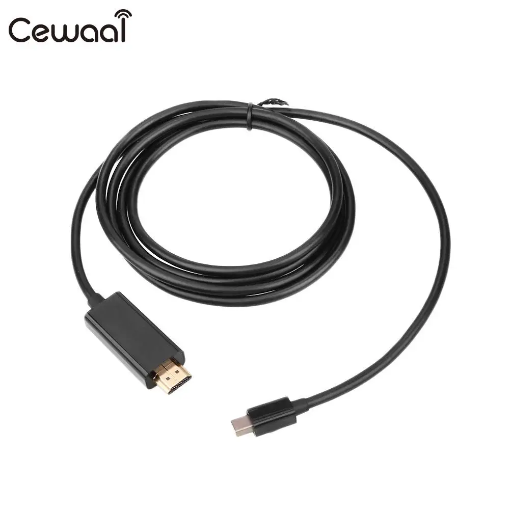 

1.8M Mini DP To HDMI Adapter Conversion Convertor Line Cord Cable Wire Black