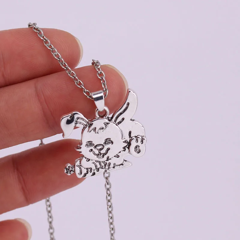 

hzew Rabbit and its carrot Pendant Necklace cute rabbit necklaces