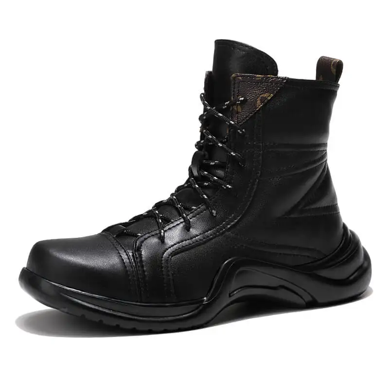 

2018 New Men Casual Work Shoes Autumn Winter Genuine Leather Ankle Boot Boots Mens White Black Casual Boots