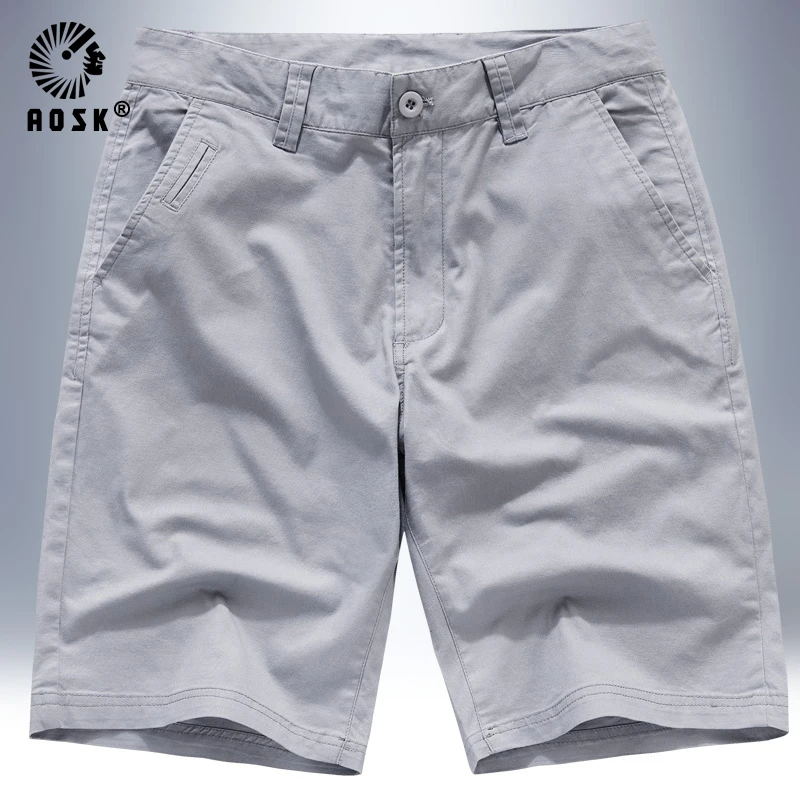 

Summer New Cotton Shorts Loose Men's Casual Shorts Gray White Drawstring Waist Bermuda Shorts Men Plus Increase size 28-44