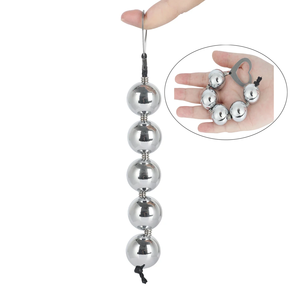 Stainless Steel Anal Beads Butt Plug Dilatador Sex Toy For Unisex Ball Expander Vibrant Vaginal Dilator | Красота и здоровье