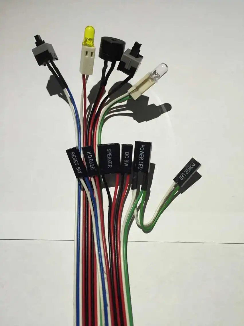 10 قطع الكمبيوتر تحويل امدادات الطاقة خط إعادة كابل 20 بوصة led أضواء