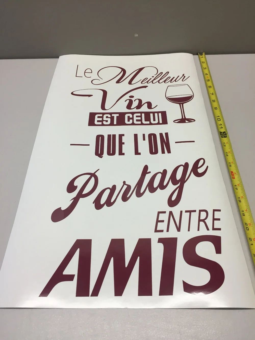 Французский стиль вина vin en francais Le meilleur est celui que l'on partage entre amis пробковая коробка