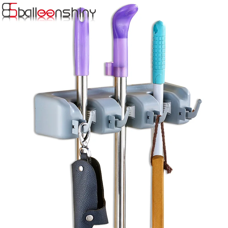 BalleenShiny Wall Mop Brush Broom Organizer Multifunctional Kitchen