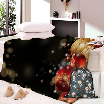

Custom DIY Print Christmas Blankets 1PC Christmas Blanket Flannel Fabric Sofa Bed Blanket 150X200CM Home Decoration Accessories