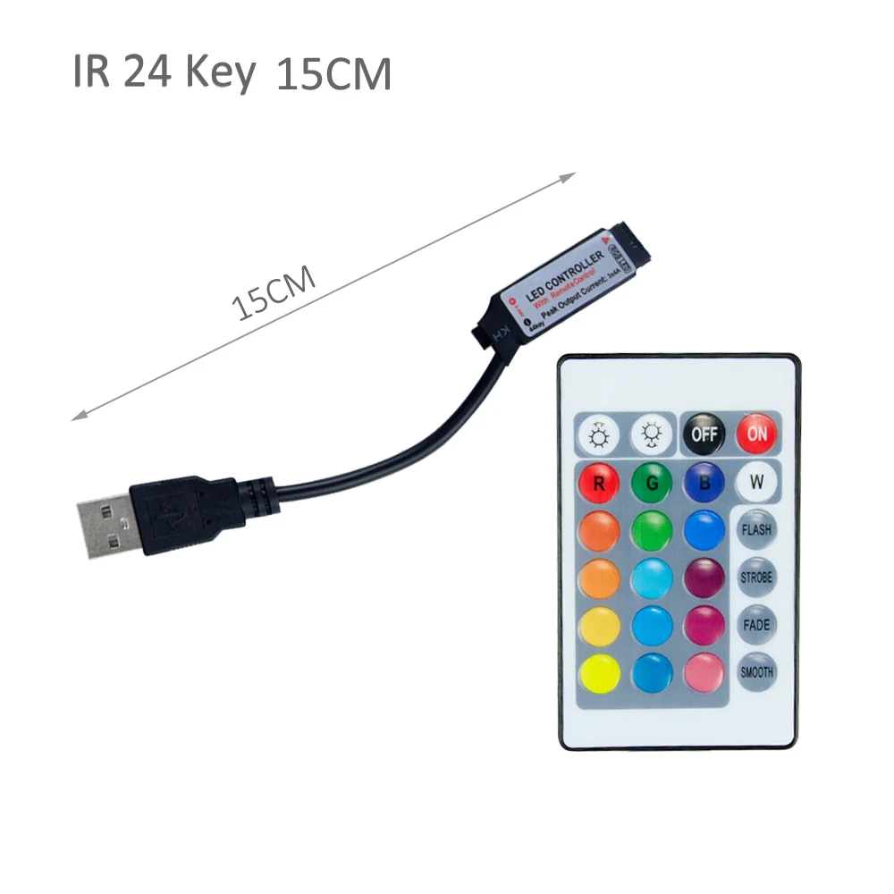 Светодиодный контроллер USB 5 в мини 3 17 44 24 ключ IR RF RGB удаленный беспроводной контроллер Инфракрасный для 5050 3528 RGB светодиодный светильник