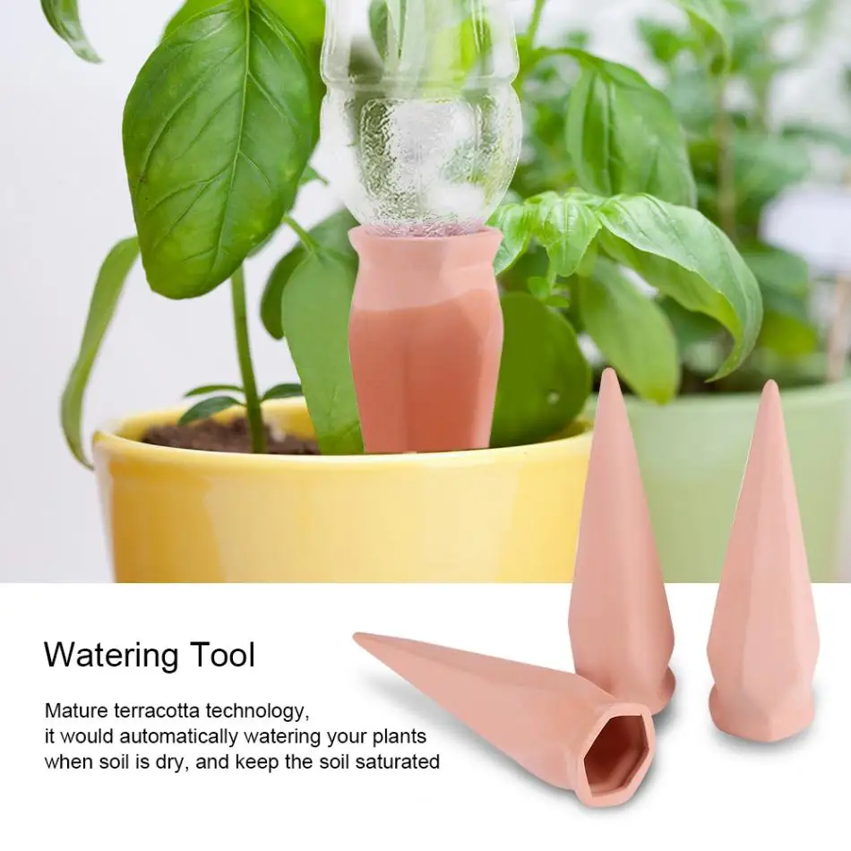 terracotta plant waterer