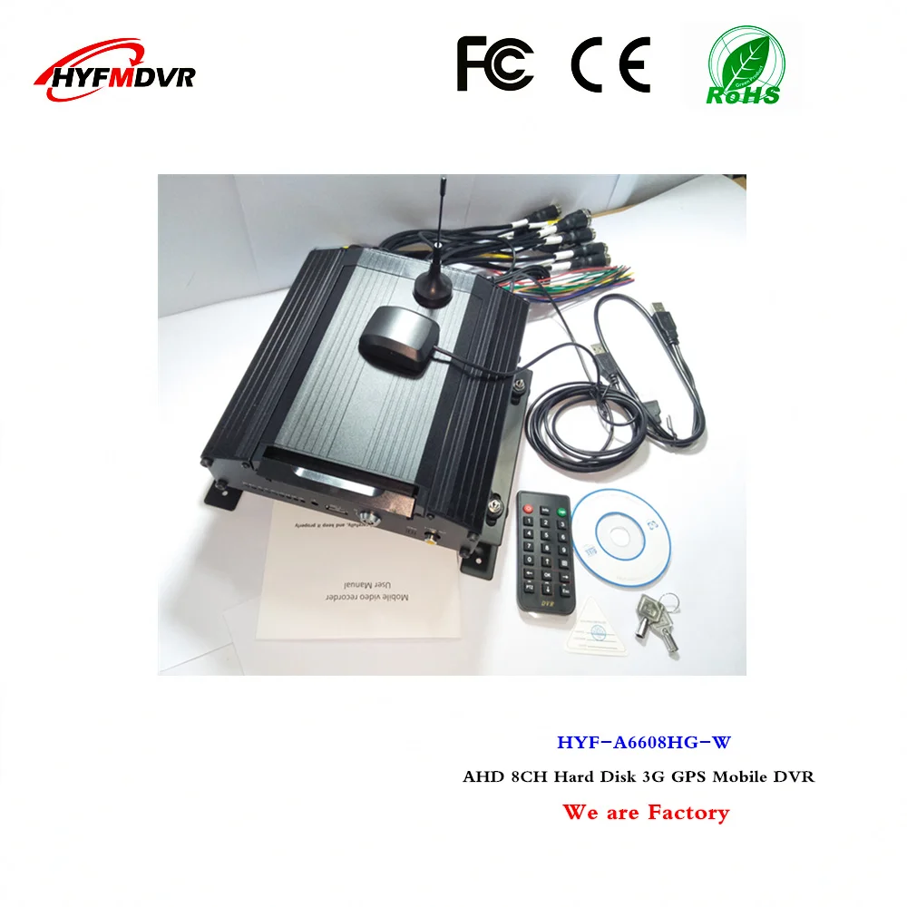 Hard disk monitor video recorder 8CH 3G GPS mdvr general aviation head interface school bus mobile DVR photo
