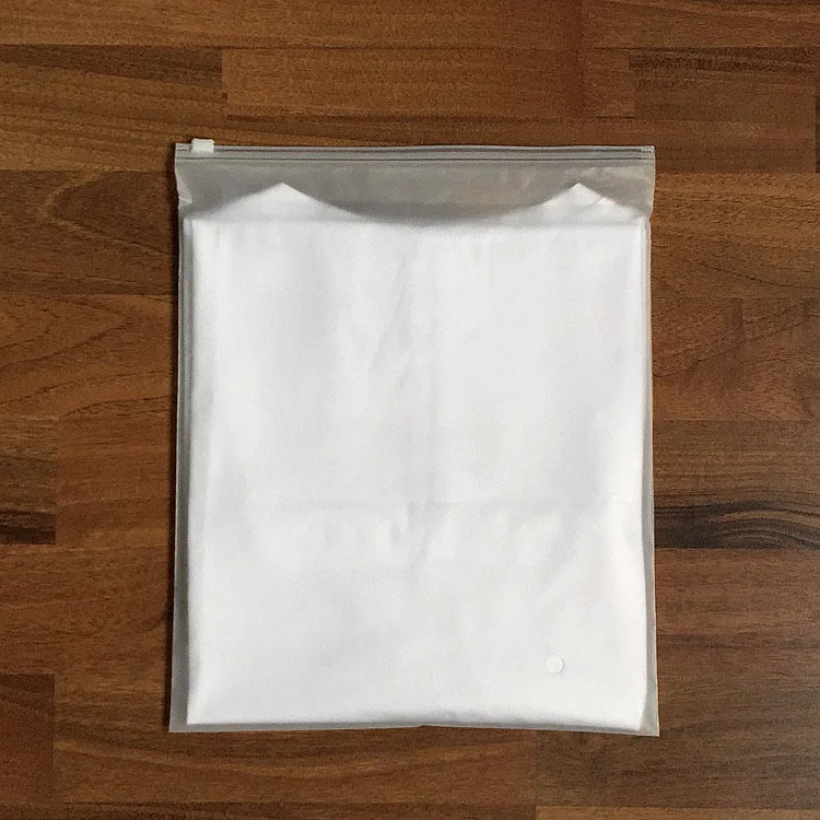 500pcs Transparent Frosted Self Sealing Zip Lock Plastic Bags Clothes
