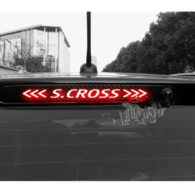 

brake light CARBON FIBERPAPER STICKER 1PCS FOR 2014 2015 Suzuki SX4 S.cross