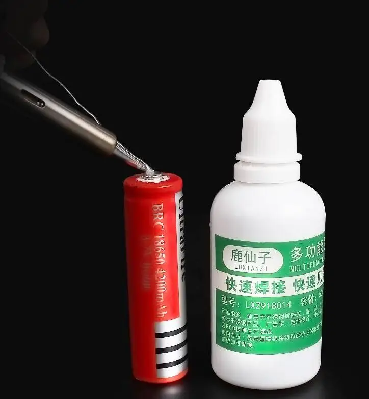 

Powerful rosin welding water liquid flux soldering flux for Stainless steel white steel plate and 18650 battery
