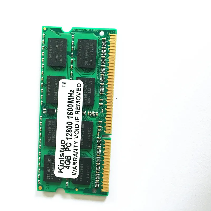Память для ноутбука DDR3 PC3L ram SoDimm 4 Гб DDR3 PC3-10600 1333 МГц 1600-12800 1066-8500 204 Pin 4G модуль памяти