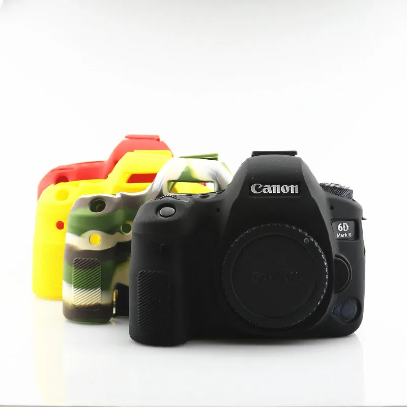 

Nice Soft Silicone Rubber DSLR Camera Video Bag For CANON 6DII 6D Mark II Protective Body Cover Case Skin Camera Bag