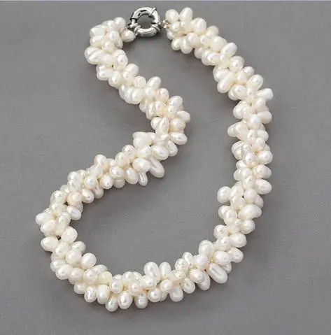 Handmade Freshwater Pearls Necklace Luxury Pearl Rice Choker