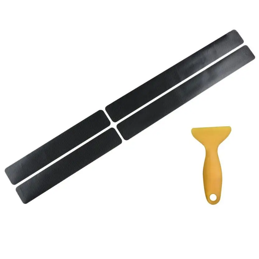 

Car 3D Carbon Fiber Protect Stickers Look Car Door Plate sill scuff welcome pedal threshold Cover Sticker Anti Scratch D17