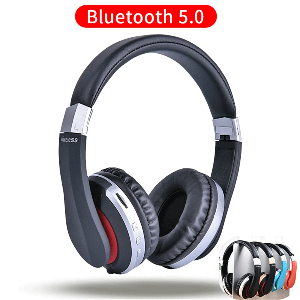 

MH7 Wireless+Wired Bluetooth Headphones Foldable Stereo Earphones Super Bass Headset With Mic Headband