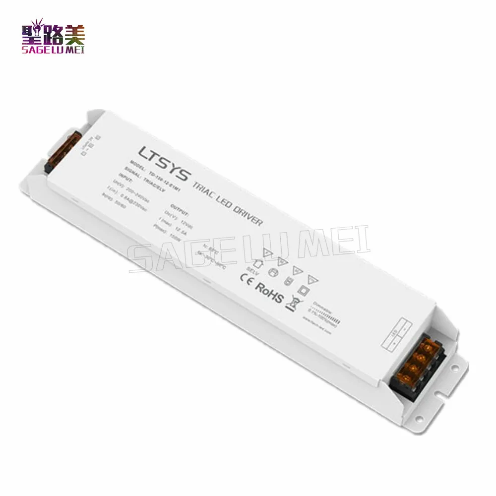 

TD-150-12-E1M1 LTECH intelligent led Driver 12VDC 12.5A 150W constant voltage CV Triac Dimmable LED Driver Triac Push Dim