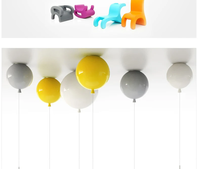 Cores do Miúdo Luminária de Teto Lâmpada do Teto Lâmpadas com Interruptor 6 Moderno Balão Acrílico Home Deco Crianças Quarto E27 8 acrylic ceiling light