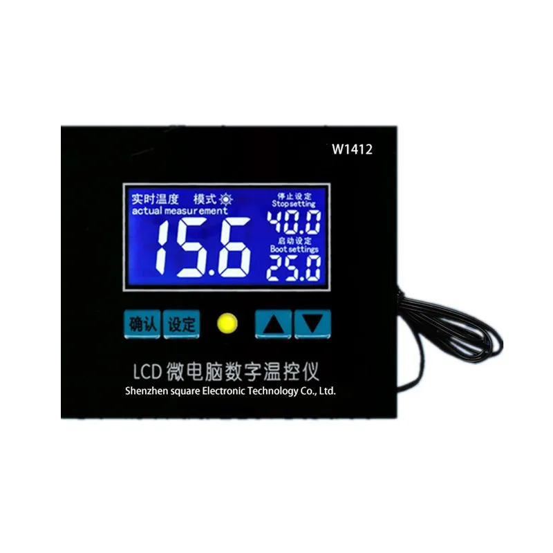 

DC 12V/AC 220V LCD Temperature Controller Thermostat Control Switch W1412 XH-W1411 Thermometer Controller