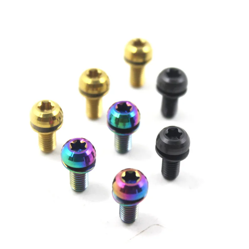

CHOOSE Road Bike Bottle Cage Bolts Titanium M5*12 mm Carbon Cage Mtb Bike Bottle Holder Bolts 2 piece / lot