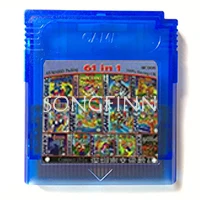 

61 in 1 Multi Video Game Cartridge for 16 bit Handheld Console English with 6 Golden Coins Contra Land Castlevania 3