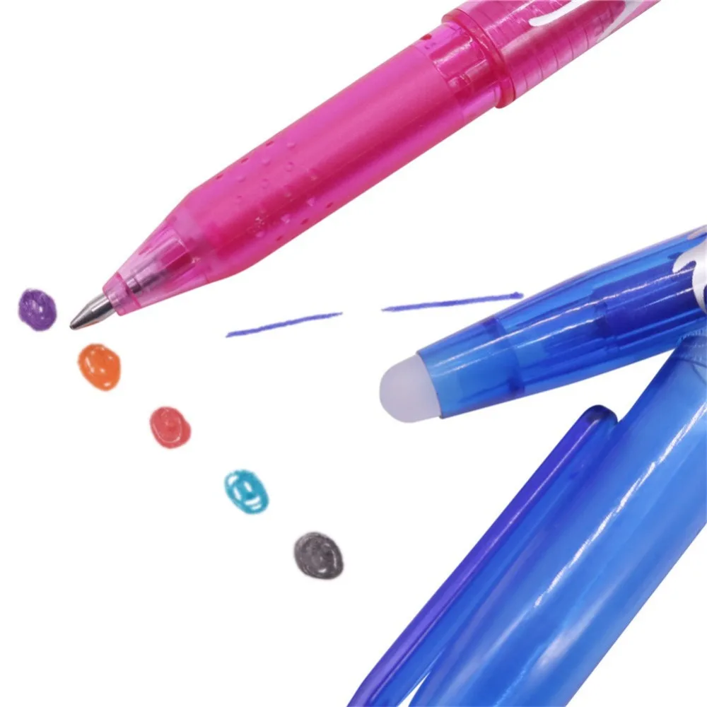 2 шт 8 цветов цветные чернила Шариковая ручка 0,5 мм стираемая шариковая ручка хайлайтер цветная стираемая ручка дешевле