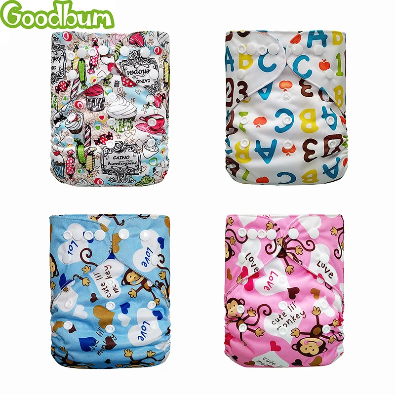 

Goodbum Newborn Cloth Diaper Baby Nappies Washable Reusable Waterproof Diapers Snap Fastener training pants babyNew 1 Piece 2018