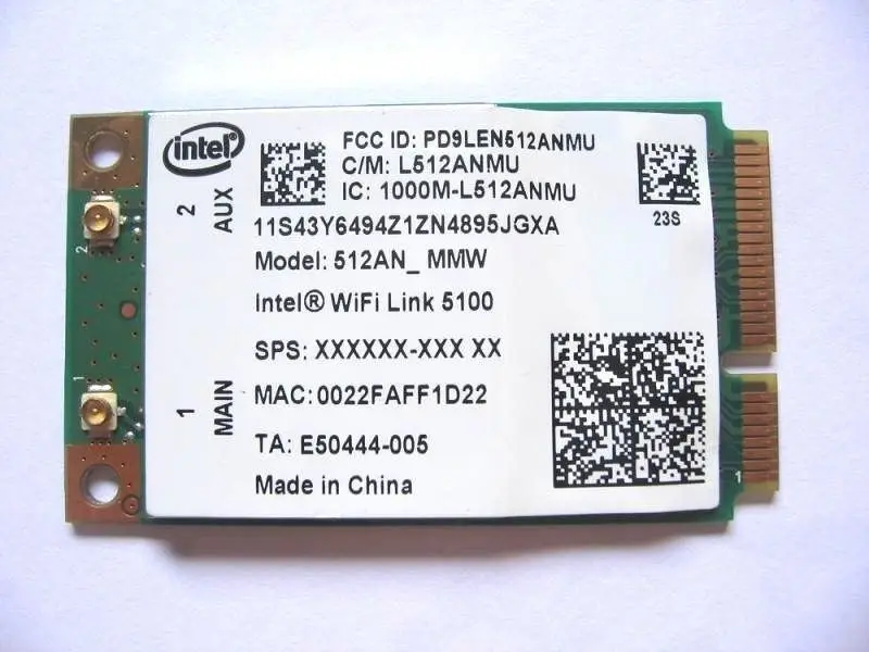 5100AGN 512AN_MMW Беспроводной 802.11N 300 Мбит PCI-E WI-FI беспроводной локальной сети для lenovo X200 T400 E43 E43A E43L G450L W500 R500 K29 INTEL 5100