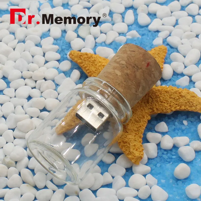 

glass Drift bottle Wishing bottles usb flash drive card pendrive 8GB 16GB 32GB USB 2.0 Pen drive 64gb wood Flash Memory Stick