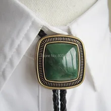 И розничная галстук Античное золото покрытием рукоделие природа ZA Greenstone Боло галстук Цепочки и ожерелья Средства ухода за кожей Шеи ti