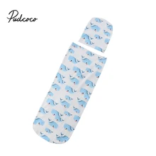 Фирменная Новинка для малышей новорожденных детская для маленьких девочек мальчик милый пеленать Одеяло спальный пеленать муслин Обёрточная бумага+ шляпа 2 шт