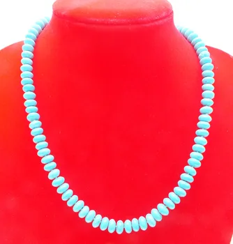 

Exquisite, 8MM natural turkey, semi-precious stones. Necklace 18"